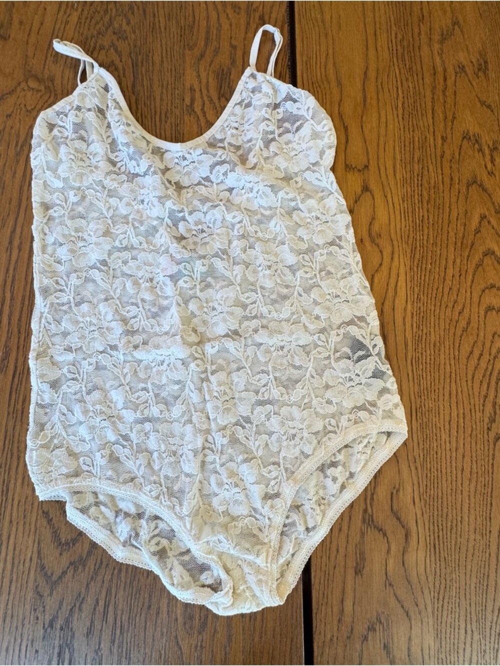 Free People FP Beach Women's Lace Bodysuit Floral Cream White Size M - Picture 3 of 11
